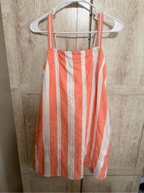 eesome Coral-Stripe Spaghetti Strap Mini Dress